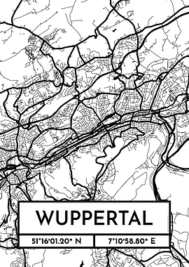 Wuppertal City Map Design
