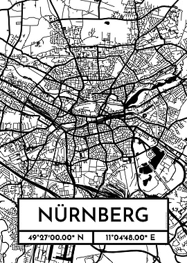 Nuremberg City Map Design