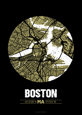 Boston City Map Design
