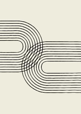 Mid century line art