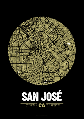San Jose City Map Design