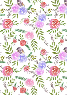 Romantic birds robins