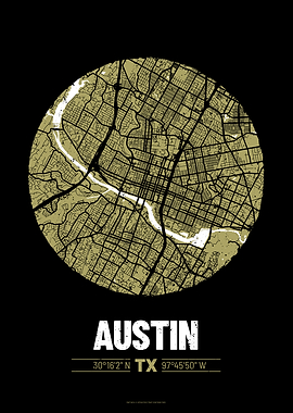 Austin City Map Design