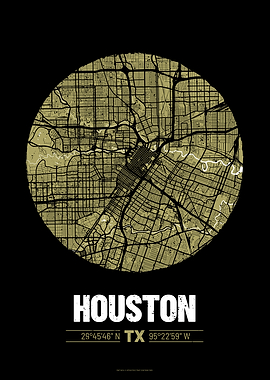 Houston City Map Design