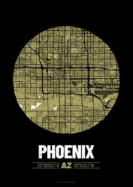 Phoenix City Map Design