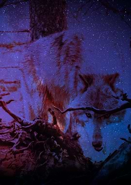 Wolf Looking at Prey