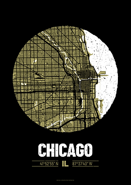 Chicago City Map Design