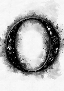 o letter watercolor