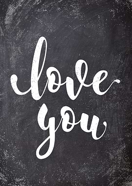 love you Chalkboard art