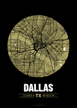Dallas City Map Design