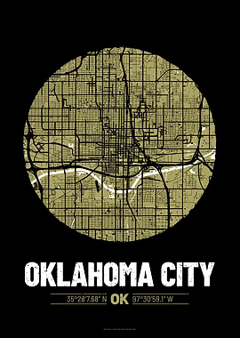 Oklahoma City Map Design