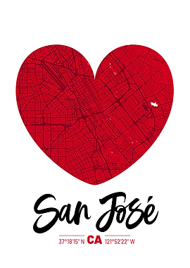 San Jose City Map Design