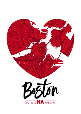 Boston City Map Design