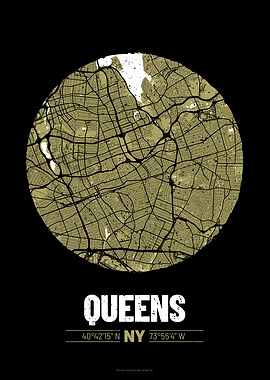 Queens City Map Design