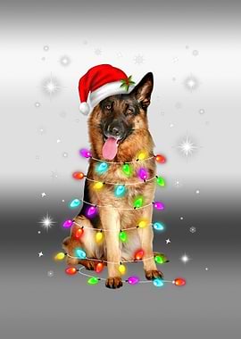 German Shepherd Painting