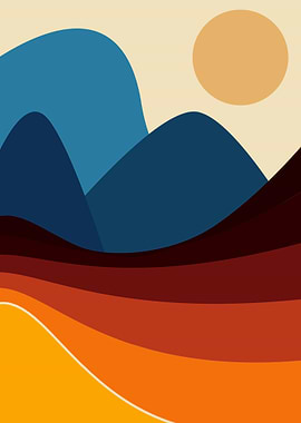 COLORFUL ABSTRACT LANDSCAP