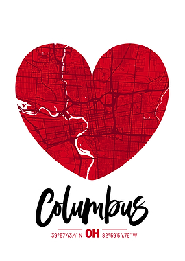 Columbus City Map Design