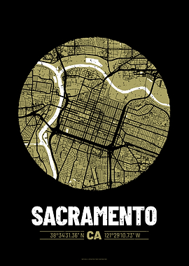Sacramento City Map Design