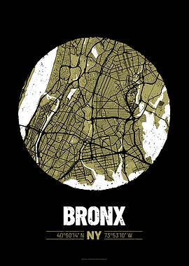 Bronx City Map Design