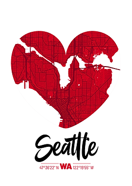 Seattle City Map Design