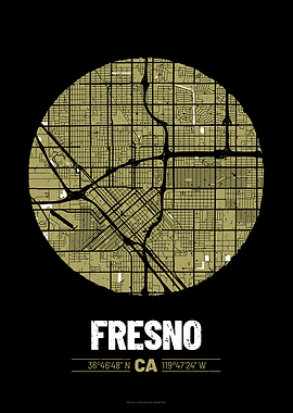 Fresno City Map Design