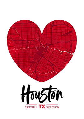Houston City Map Design