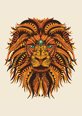 Lion Mandala Illustraion