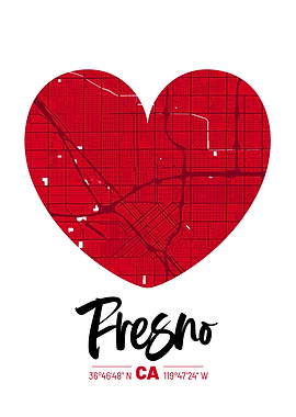 Fresno City Map Design