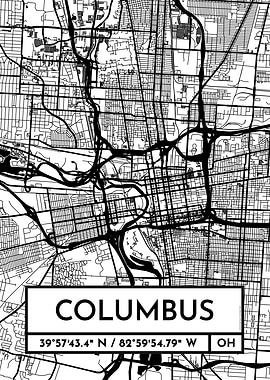 Columbus City Map Design