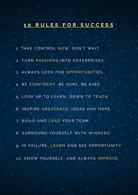 Rules for Success