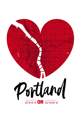 Portland City Map Design