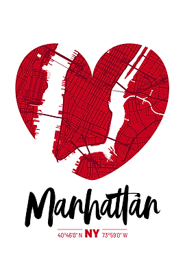 Manhattan City Map Design