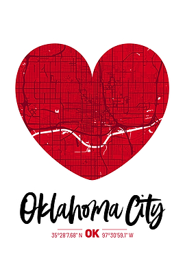 Oklahoma City Map Design