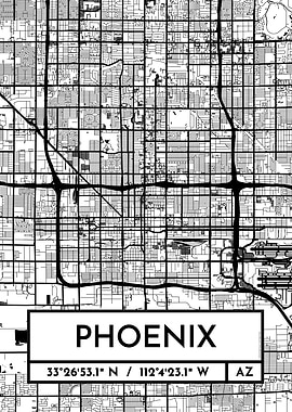 Phoenix City Map Design