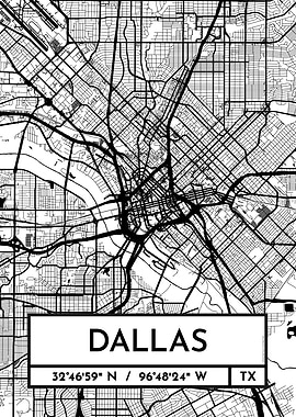 Dallas City Map Design