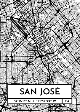 San Jose City Map Design
