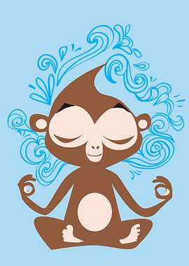 Yoga Affe Sport Geschenk