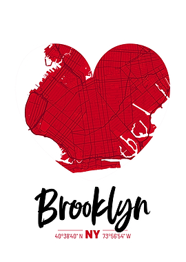 Brooklyn City Map Design