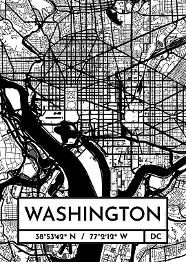 Washington City Map Design
