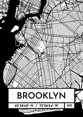 Brooklyn City Map Design