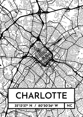 Charlotte City Map Design