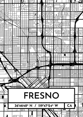 Fresno City Map Design