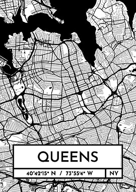 Queens City Map Design