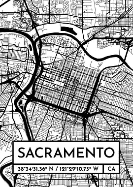 Sacramento City Map Design