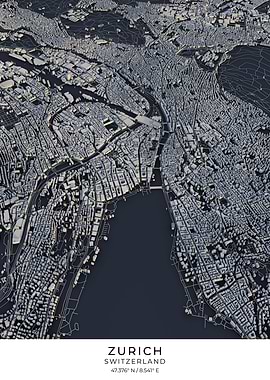 Zurich 3D City Map