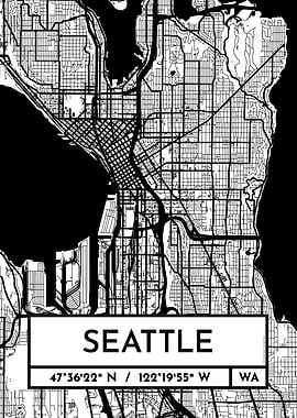 Seattle City Map Design