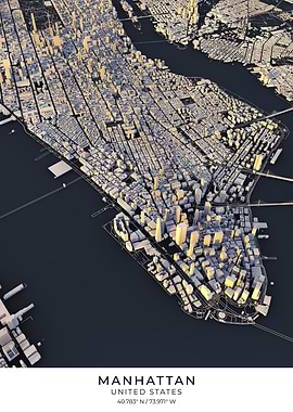 Manhattan 3D City Map