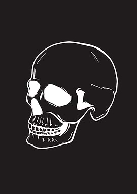 Minimalistic Skull Head
