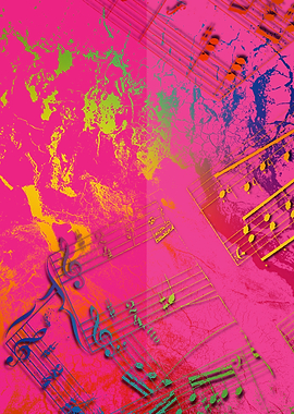 Baby Pink Pop Art Music