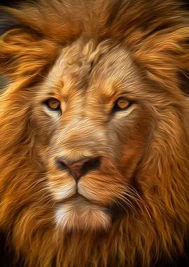 Bold African Lion
